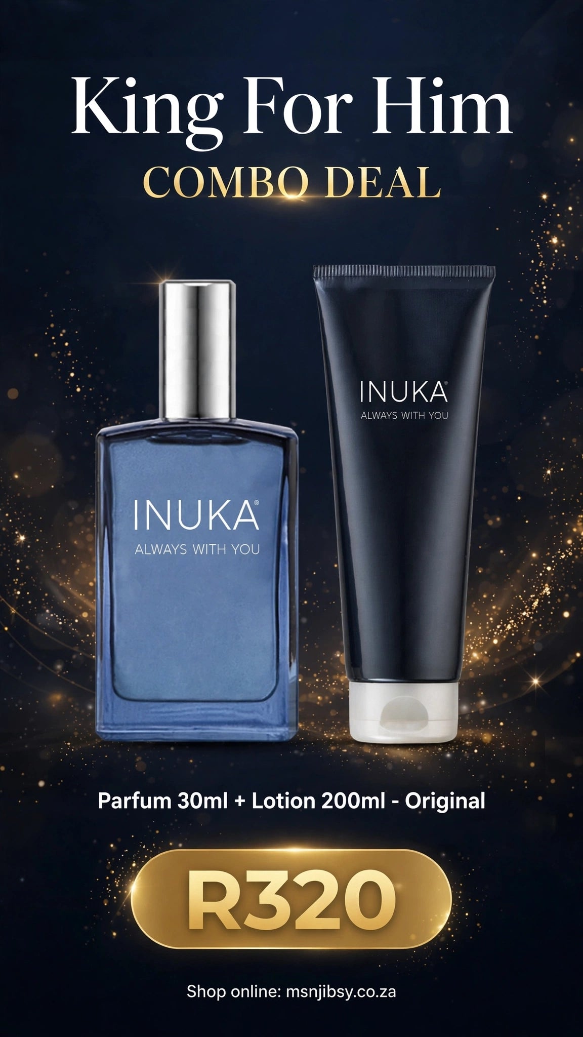King For Him Combo Deal - Parfum 30ml + Lotion 200ml Original