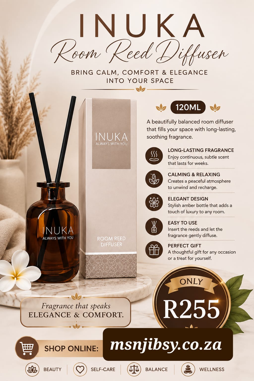 Inuka Room Reed Diffuser - 120ml